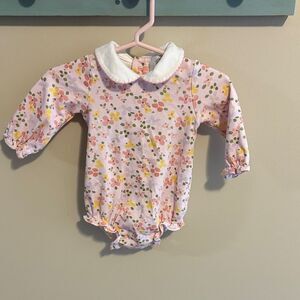 The proper peony Betty Floral Pima Girl Bubble 3 months